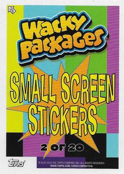2018 Topps Wacky Packages Go to the Movies - Small Screen Stickers #2 Barf Wimpson Back