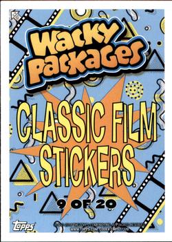 2018 Topps Wacky Packages Go to the Movies - Classic Film Stickers #9 Trashformers Back