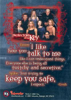 2001 Inkworks Buffy the Vampire Slayer Season 5 - Protectors of the Key #K5 Dawn Back