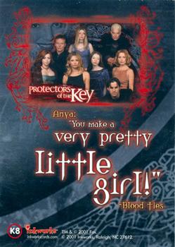 2001 Inkworks Buffy the Vampire Slayer Season 5 - Protectors of the Key #K8 Anya Back