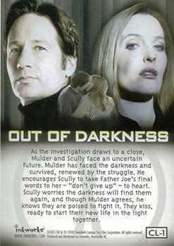 2008 Inkworks X-Files I Want to Believe - Case Loader #CL-1 Out of Darkness Back