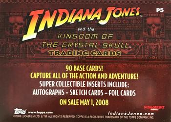 2008 Topps Indiana Jones and the Kingdom of the Crystal Skull - Promo #P5 Within Chauchilla Cemetery Back