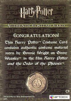 2007 ArtBox Harry Potter & the Order of the Phoenix Update - Costumes #C9 Ginny Weasley Back