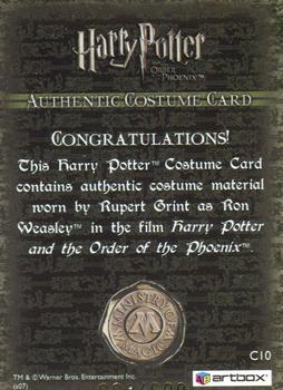 2007 ArtBox Harry Potter & the Order of the Phoenix Update - Costumes #C10 Ron Weasley Back