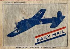 1942 Daily Mail Airplanes - Overseas Blue Back #NNO Armstrong Whitworth Front