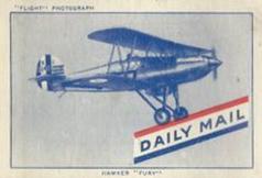 1942 Daily Mail Airplanes - Overseas Blue Back #NNO Hawker Fury Front