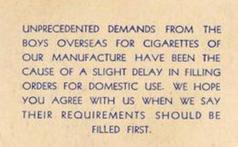 1942 Daily Mail Airplanes - Shortage #NNO Hawker Fury Back