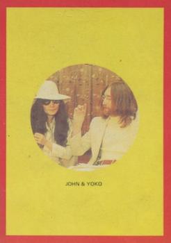 1973 Monty Gum Hit Parade Stickers #NNO John Lennon / Yoko Ono Front