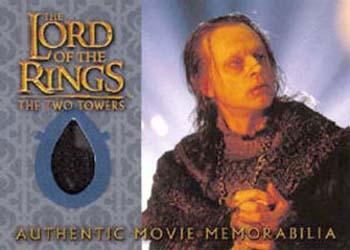 2003 Topps Lord of the Rings: The Two Towers Update - Memorabilia Cards #NNO Wormtongue's Velvet Underfrock Front