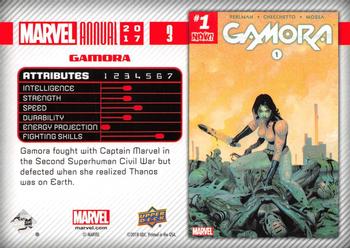 2017 Upper Deck Marvel Annual #3 Gamora Back