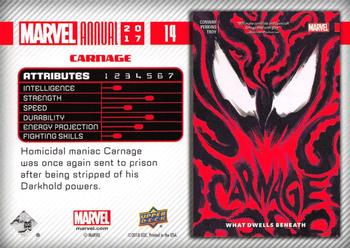2017 Upper Deck Marvel Annual #14 Carnage Back