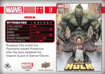 2017 Upper Deck Marvel Annual #17 Hulk Back
