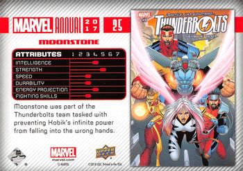 2017 Upper Deck Marvel Annual #25 Moonstone Back