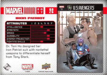 2017 Upper Deck Marvel Annual #26 Iron Patriot Back