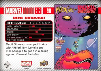 2017 Upper Deck Marvel Annual #30 Devil Dinosaur Back