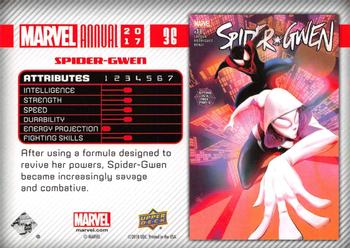 2017 Upper Deck Marvel Annual #36 Spider-Gwen Back