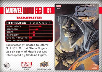 2017 Upper Deck Marvel Annual #64 Taskmaster Back