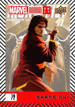 2017 Upper Deck Marvel Annual #72 Shang-Chi Front