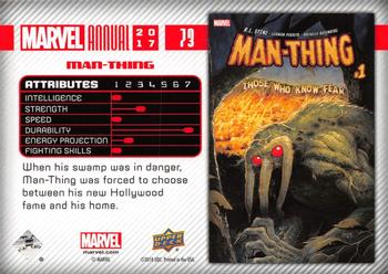 2017 Upper Deck Marvel Annual #73 Man-Thing Back
