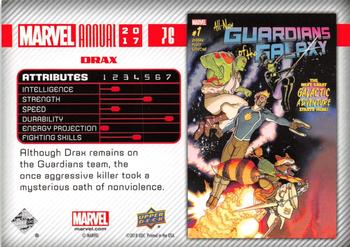 2017 Upper Deck Marvel Annual #76 Drax Back