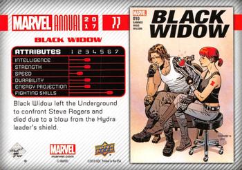 2017 Upper Deck Marvel Annual #77 Black Widow Back