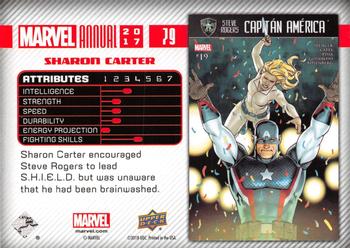 2017 Upper Deck Marvel Annual #79 Sharon Carter Back