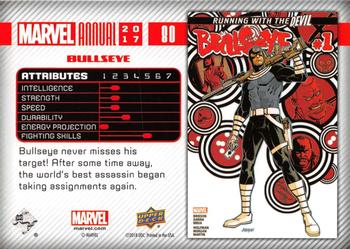 2017 Upper Deck Marvel Annual #80 Bullseye Back