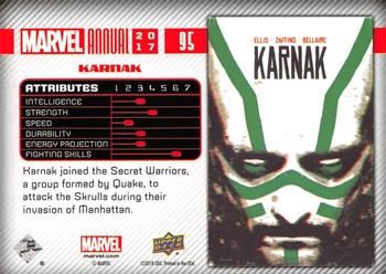 2017 Upper Deck Marvel Annual #95 Karnak Back