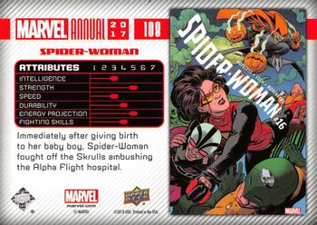 2017 Upper Deck Marvel Annual #108 Spider-Woman Back