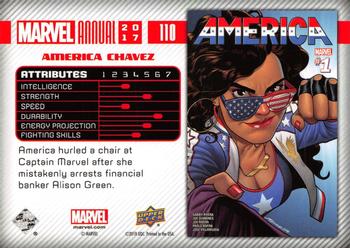 2017 Upper Deck Marvel Annual #110 America Chavez Back