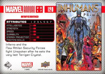 2017 Upper Deck Marvel Annual #120 Inferno Back