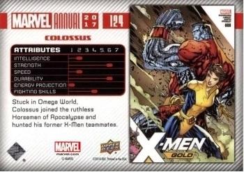 2017 Upper Deck Marvel Annual #124 Colossus Back
