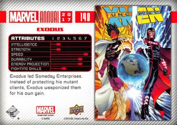 2017 Upper Deck Marvel Annual #148 Exodus Back