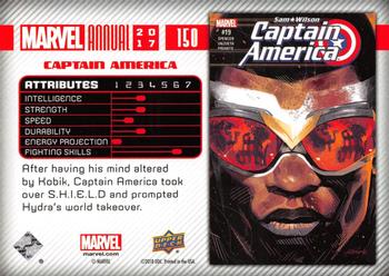 2017 Upper Deck Marvel Annual #150 Captain America Back