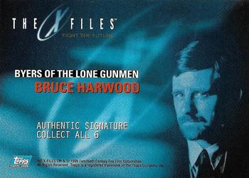 1998 Topps The X-Files: Fight the Future - Autographs #NNO Bruce Harwood Back