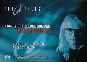 1998 Topps The X-Files: Fight the Future - Autographs #NNO Dean Haglund Back