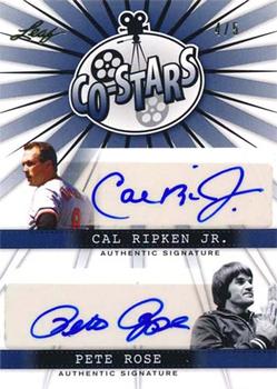 2014 Leaf Pop Century - Co-Stars Dual Signed Blue #CS-9 Cal Ripken Jr. / Pete Rose Front