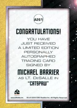 2014 Rittenhouse Star Trek The Original Series Portfolio  - Autographs (Classic Design) #A261 Michael Barrier Back