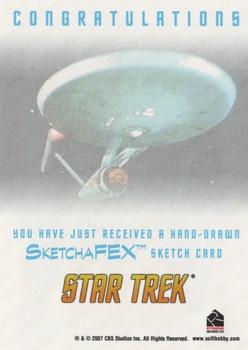 2014 Rittenhouse Star Trek The Original Series Portfolio  - SketchaFEX #NNO Darren Chandler Back