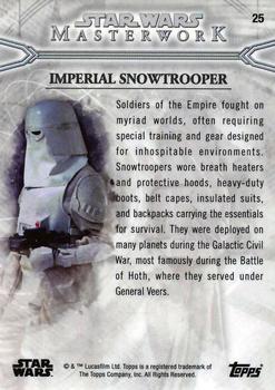 2018 Topps Star Wars Masterwork #25 Imperial Snowtrooper Back