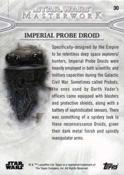 2018 Topps Star Wars Masterwork #30 Imperial Probe Droid Back