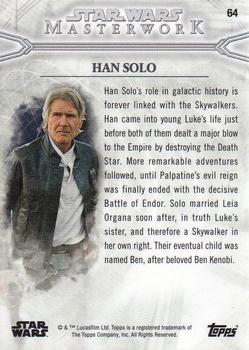 2018 Topps Star Wars Masterwork #64 Han Solo Back