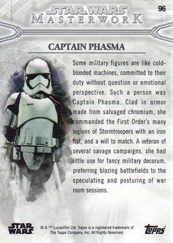 2018 Topps Star Wars Masterwork #96 Captain Phasma Back