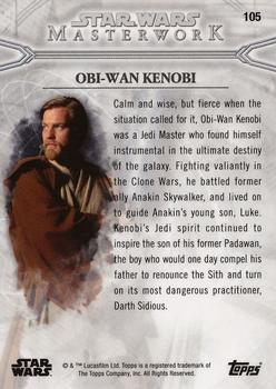 2018 Topps Star Wars Masterwork #105 Obi-Wan Kenobi Back