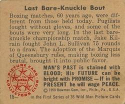 1950 Bowman Wild Man (R701-18) #15 Last Bare-Knuckle Bout Back