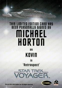 2015 Rittenhouse Star Trek: Voyager: Heroes and Villains - Autographs #NNO Michael Horton Back