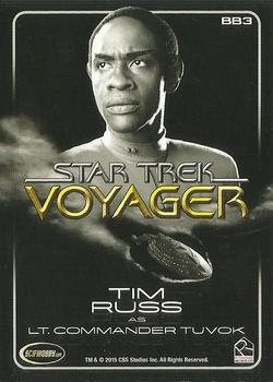2015 Rittenhouse Star Trek: Voyager: Heroes and Villains - Black Gallery #BB3 Lt. Commander Tuvok Back