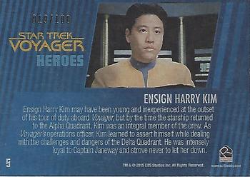 2015 Rittenhouse Star Trek: Voyager: Heroes and Villains - Gold #5 Ensign Harry Kim Back