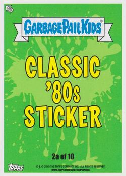 2018 Topps Garbage Pail Kids We Hate the '80s - Classic '80s Stickers #2a Rappin' Ron Back