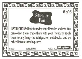 1997 Skybox Disney Hercules - Stickers #6 Ouch Eeech Oooch Back
